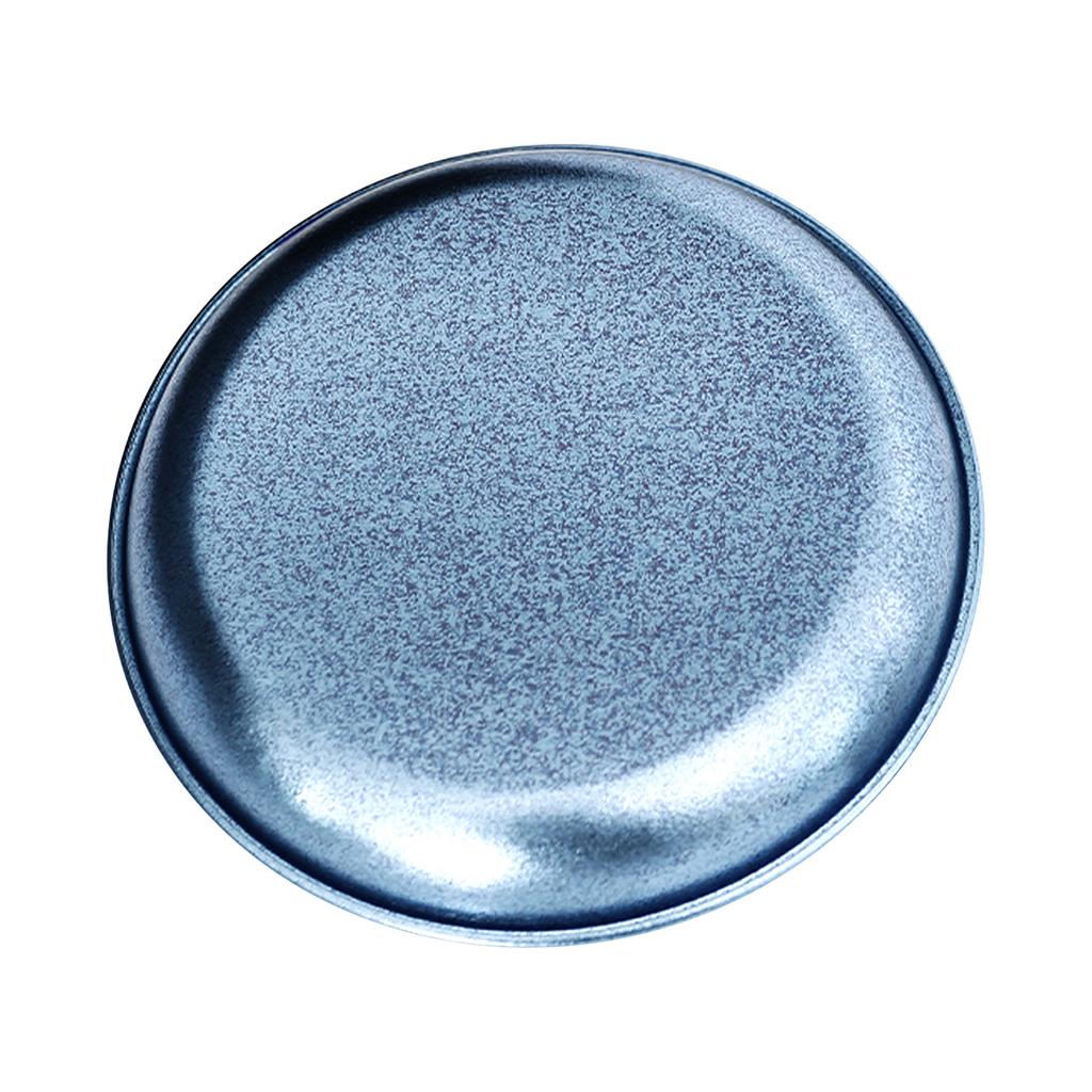 Campingteller mit 3-teiligem Set Integriertes Geschirr Titanteller Grillteller Metall-Campingteller