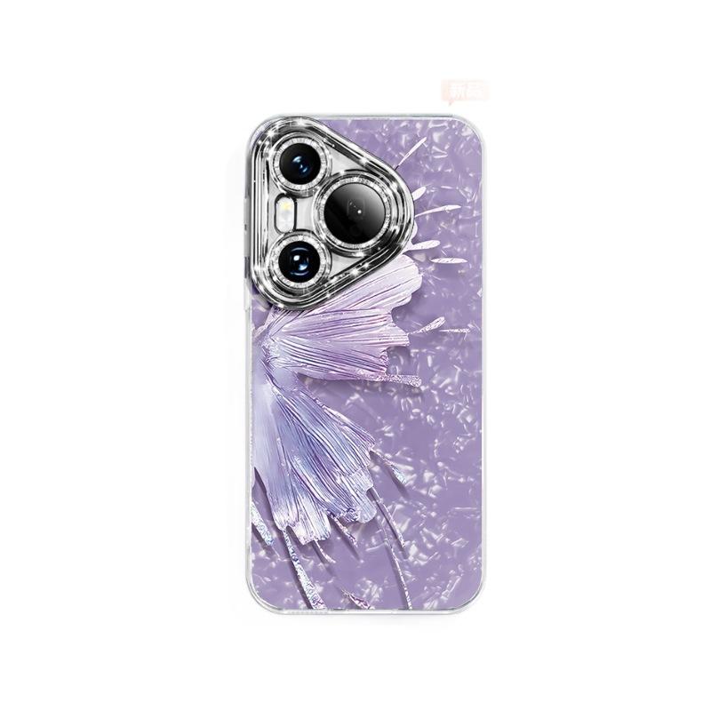 Applicable To Huawei Pura11pro Mobile Phone Case P11 New High-end Niche P11por Butterfly Belt Chain Feather Yarn