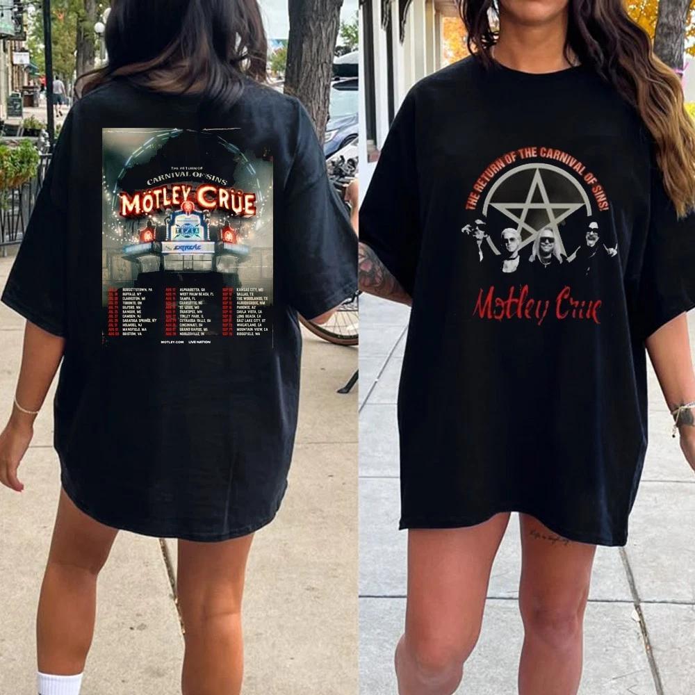Retro Motley Crue Rock Tour T-shirt 2026, Motley Crue Rock Band Fans Tee S