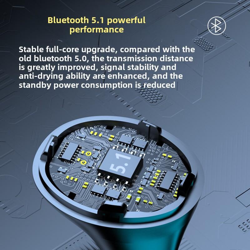 New Bluetooth Wireless Headset Tws Aperture Breath Light 5.1LED Digital Display Touch Good Sound Quality