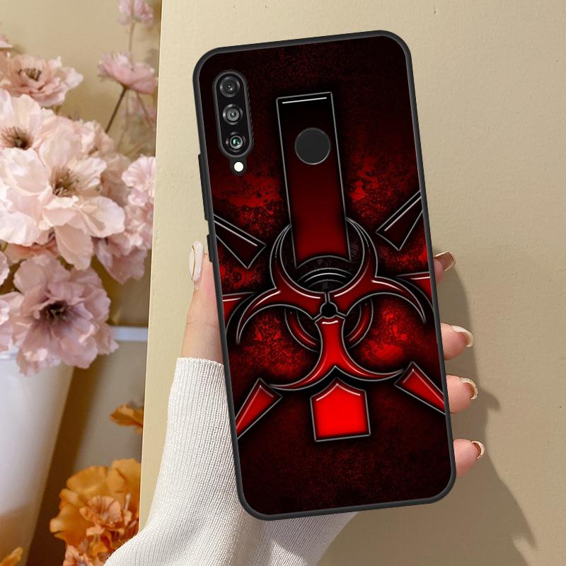 Biohazard Symbol For Huawei Nova 10 SE 9 3i 7i 8i 11i 12i Y73 Y90 Y70 Y72 Y61 Y91 P60 Pro P40 P30 Lite Case