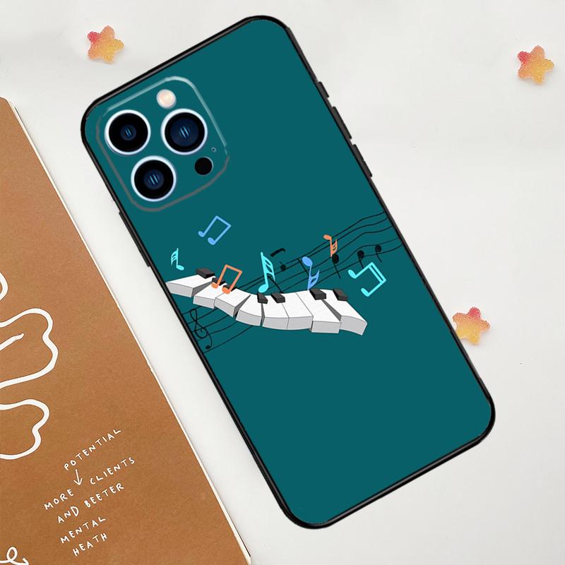 Violin Piano Case For Apple iPhone 12 13 Mini 11 14 15 16 Pro Max Plus X XR XS Max Coque