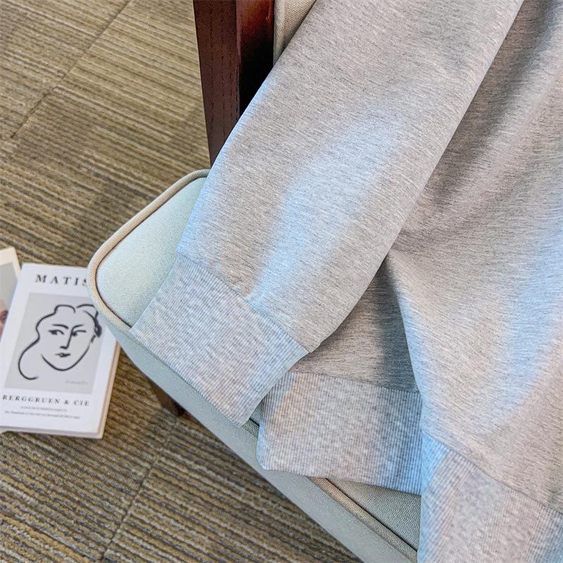 Plus Size Women's Stylish Slimming Hoodie and Long Pants Casual Set (Sizes 200-300 Jin)