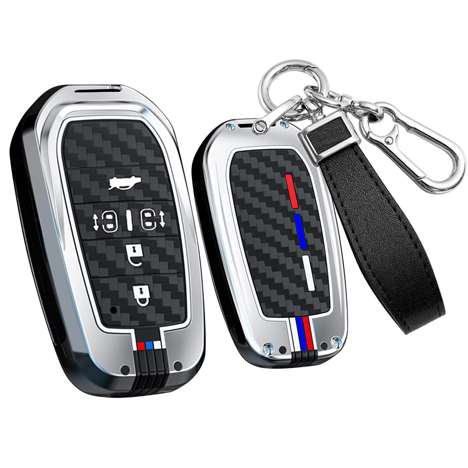 Toyota Key Case, Key Holder, Key Protection, Compatible with TOYOTA CHR RAV4, Yellow Label, Compatible with car genuine серебряный