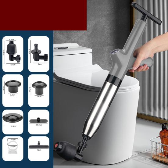Toilet Unclogger Heavy Duty Vacuum Seal Plunger with 120-Degree Tilt Head Bathroom Clog Remover Clog Remover Tool