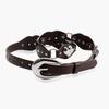 Womens PU Leather Belt With Heart Shape Rivets Punk Street Style Adjustable Waistband Jeans Casual Outfit