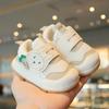 Breathable Mesh Baby First Walker Shoes - Soft Sole, Anti-slip, Cartoon Design, Velcro Closure for Boys and Girls, Spring/Autumn.