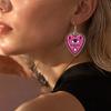 Halloween Theme Party Decor 1 Pair 2D Acrylic Earrings for Women, Spooky Pumpkin Skull Cool Aesthetic Black Cat Dangle Drop Earrings, Holiday Jewelry