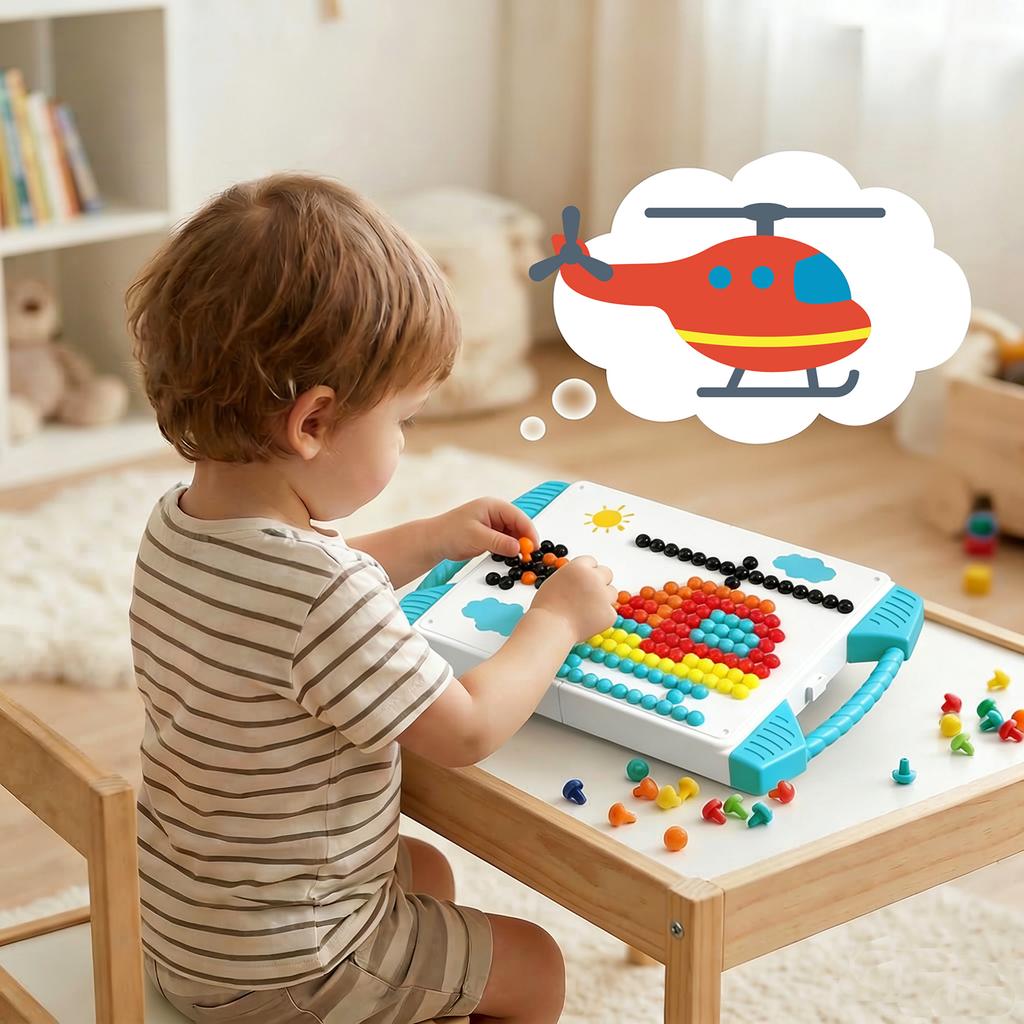 373 Teile Kinder Kreatives Mosaik Spielzeug Set Nagelkunst Komposition Bild Puzzle Pilz Set Pädagogisch Spaß Puzzle Spielzeug