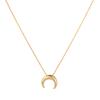ANENJERY Smooth Moon Necklace for Women Clavicle Chain Crescent Pendant Necklaces New