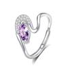 S925 Sterling Silver Adjustable Ring Women's Twist Arm Natural Crystal Stone Ring Premium Accessories Women's Fashion Vintage Jewelry Gifts