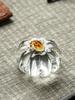Creative Pumpkin Crystal Glass Lid Tea Pot Holder Tea Pet Decoration Japanese Sle Tea Ceremony Accories Dining Utensils