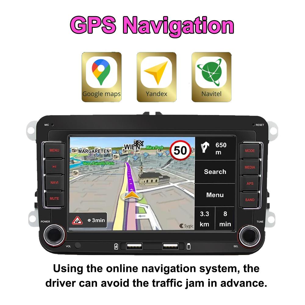 2G+32G /1G+32G Android 13 7 Inch IPS Screen Wireless CarPlay Android Auto Car Stereo for VW Jetta Sedan Passat Tiguan CC Golf Skoda Radio