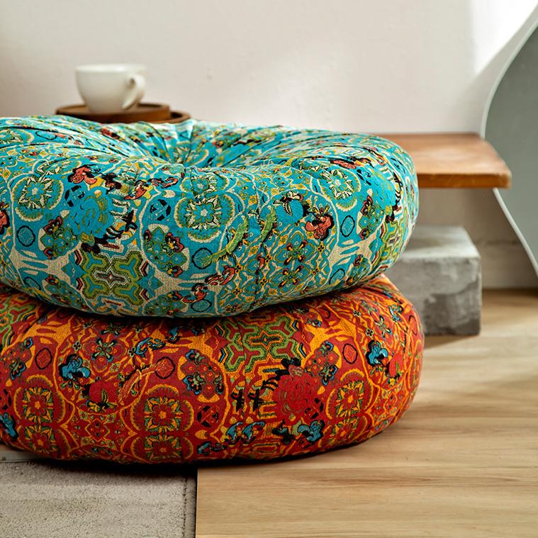 כרית רצפה בוהמית עבה כרית ישיבה עצלה כרית חלון מרוקאית כרית מושב כותנה