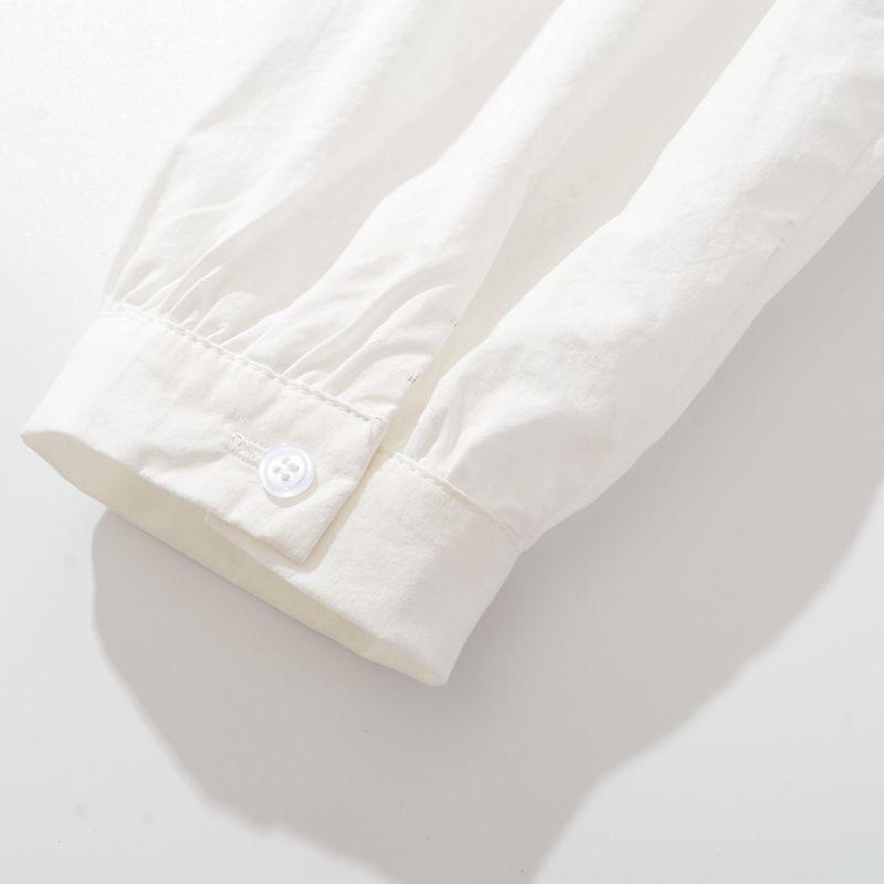 Kaslead New Women clothes Western Style Fashion Simple and Versatile Casual Long sleeve Embroidered Shirts Top