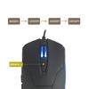 Wired Mouse with 6 Quiet Medium with LED Compatible with Black Type-C Connection, Buttons, Operation, 4-Speed DPI, Size, Optical, Compact, Portable,