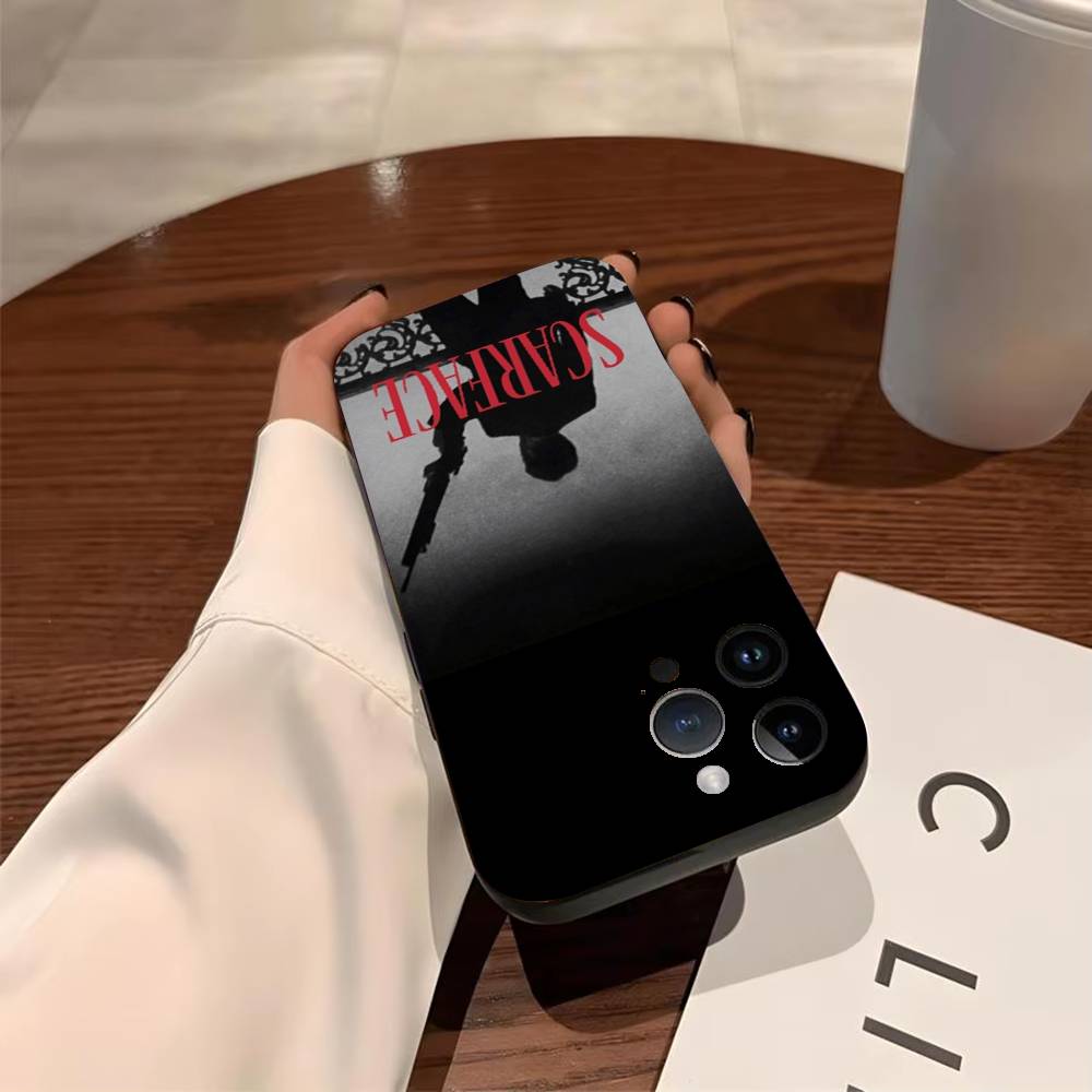 

Tony M-Montana of S-Scarface Phone Case For iPhone 17,16,15,14,13,12,11,Pro,Max,Plus Soft Black Cover iPhone14ProMax