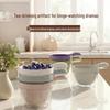 Double-Layer Fruit Washing Basket with Handle, Cute Blueberry Strainer Plate, Small Size