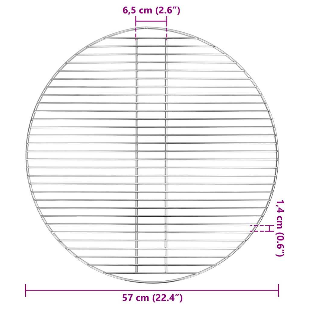 Grill Grid Silver 57 X 57 Cm Stainless Steel