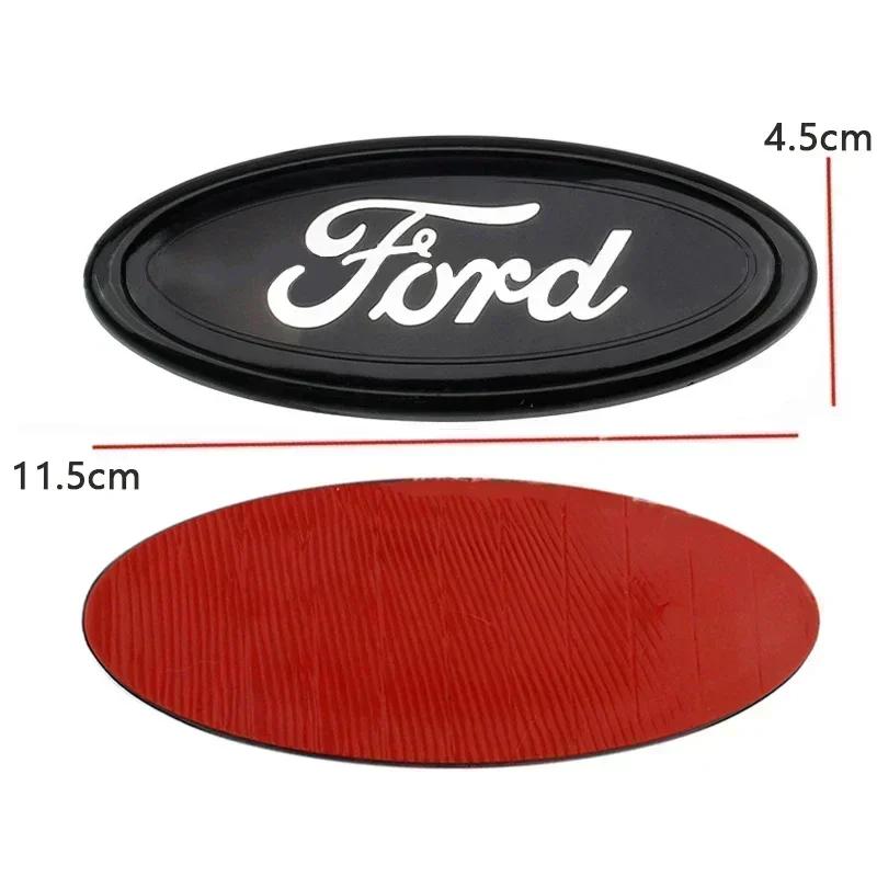 115x45mm ABS Car Rear Badge Front Hood Bonnet Emblem Accessories for Focus Fiesta Mondeo F150 Ranger Fusion Kuga