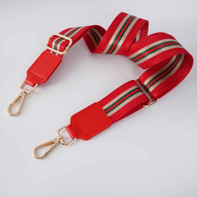 Fashion New Multi-color Women's Bag Replacement Accessories Contrasting Stripes Versatile Bag Shoulder Strap Backpack Strap