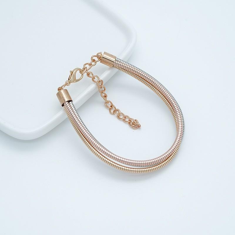 Style Versatile Flat Snake Bone Clavicle Chain Bracelet Earrings Advanced Sense Multi-Layer Personality Trendy Cool Jewelry