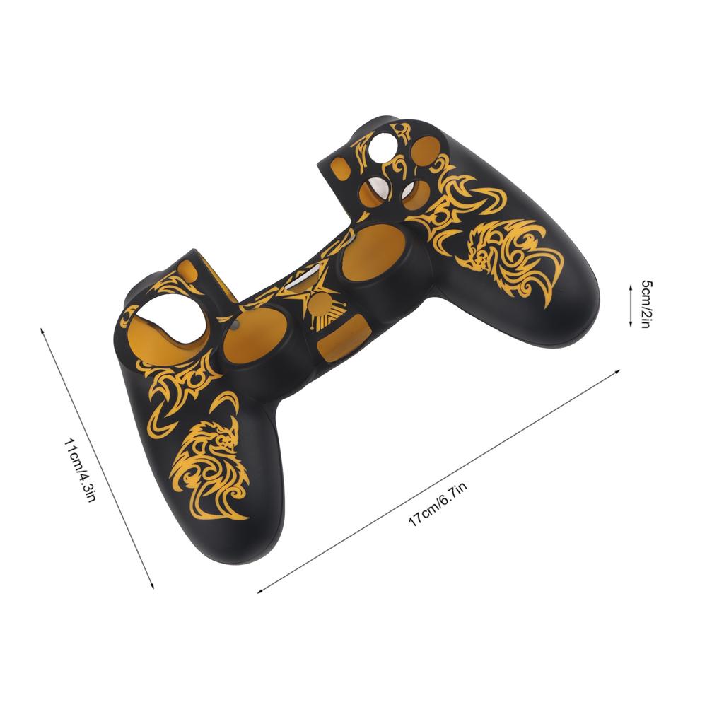 Soft Silicone Case Skin Grip Shell Cover for 4 Controller Yellow