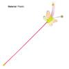 Cat Wand Creative Shape Stress-relieving Plastic Feather Style Cat Teaser Stick Pet Interactive Toy for Home