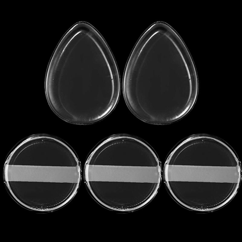

1/20PCS Makeup Powder Puff Silicone Non Stick Soft Transparent Round Teardrop Shape Cosmetic Power Sponge Puff Smooth Blending