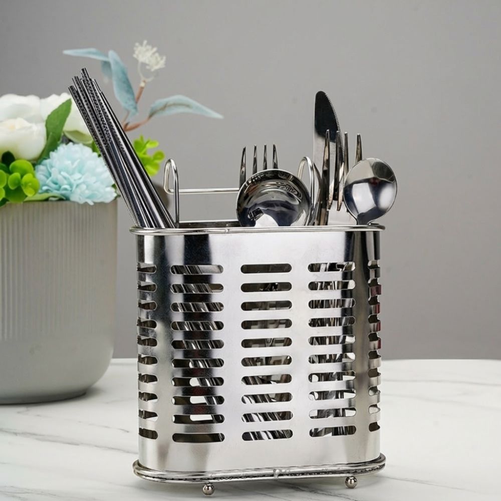 Stainless Steel Chopsticks Holder Efficient Draining Hanging Chopsticks Tube Wall Mounted Rust-Free Kitchen Tableware Holder