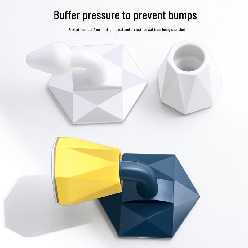 Guanzhuojia Drill-Free Invisible Plastic Door Stops (10-Pack)