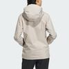 Adidas Rain.Rdy Transitional Jacket With Plain Logo Outdoor Waterproof Sports Hooded Coat Women Outerwear Beige IL8906