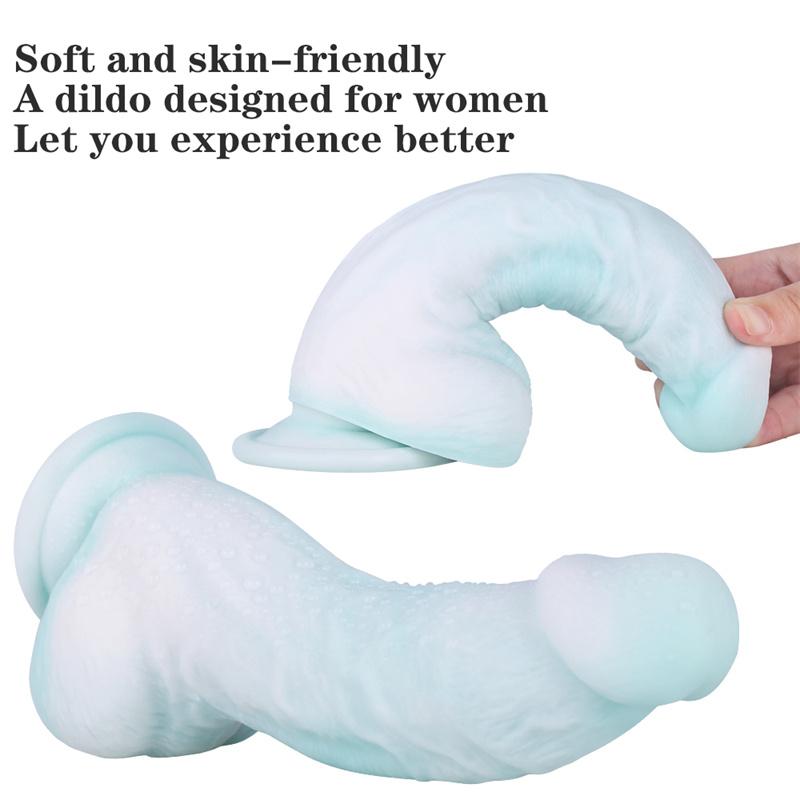 Liquid Silicone Material Simulation Penis Small Head Thick Body Adult Sex Toys