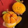 Süßer Frucht-Orange-Plüschtier-Anhänger Abnehmbare schälbare Frucht Stressabbau-Puppe Plüschtier Rucksack-Dekoration Anhänger Geschenke