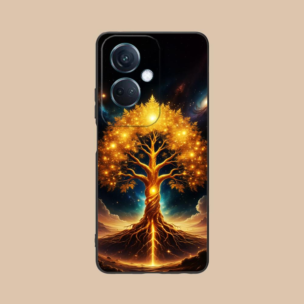 World Life Tree Mobile Phone Case for OPPO Reno 14 13 12 11 10 9 8 7 6 5 F T Pro 5G Colorful Printing Cover Pretty Luxury Cover