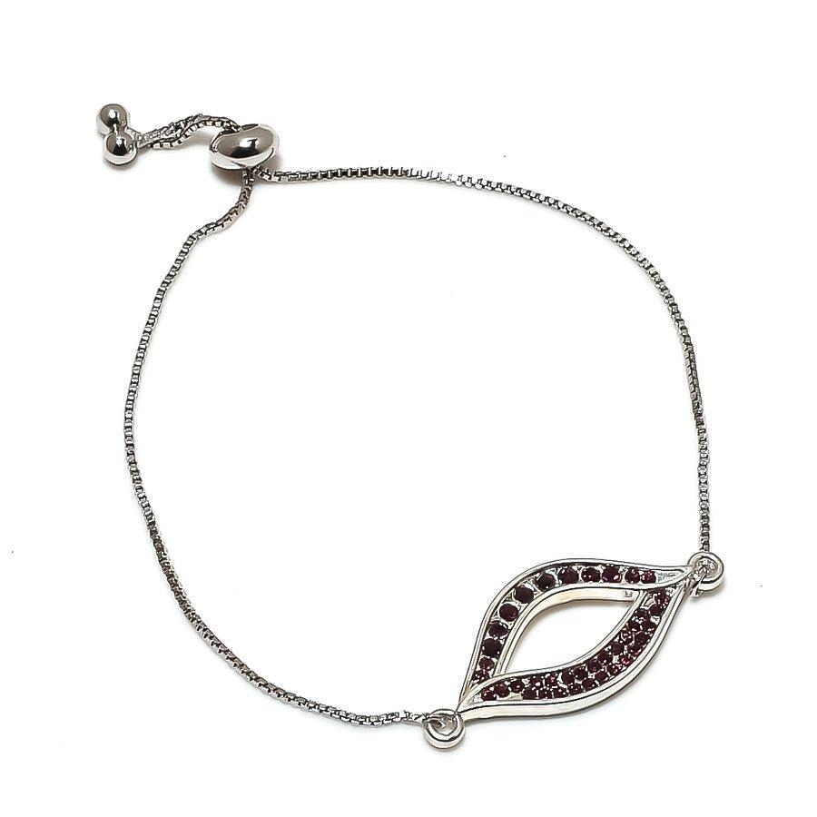

Natural Amethyst Gemstone Handmade 925 Sterling Silver Bracelet 7-8 M8D49