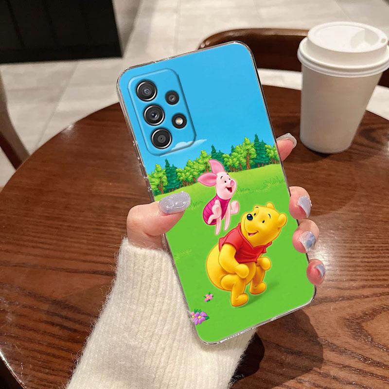 Case For Samsung Galaxy A57 A37 A56 5G A36 A55 A54 A35 A26 A07 A17 A16 A06 A34 A15 Cover Winnie Pooh Tigger Eeyore Piglet Nature