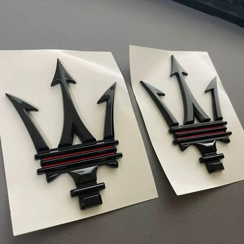 Car Sticker For Tesla Model3 Y S XMaserati Granturismo Quattroporte GTS Ghibli Levante GT Logo Car Emblem Badge Styling Stickers