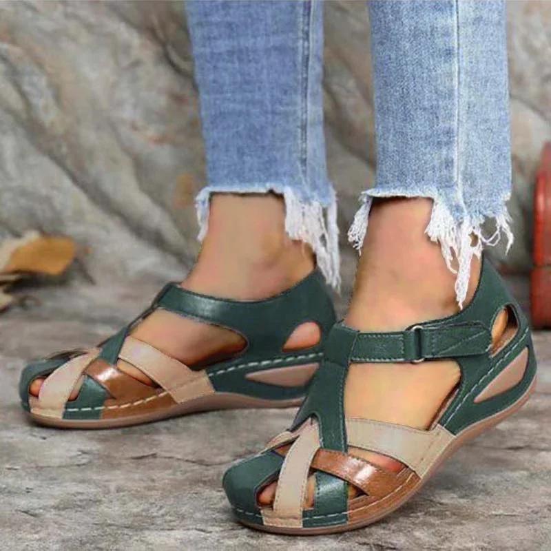Fashion Summer Sandals Women 2025 Outdoor Walking Shoes Non-Slip Sandals Ladies Wedge Sandals Woman Casual Sandal Women Footwear Female