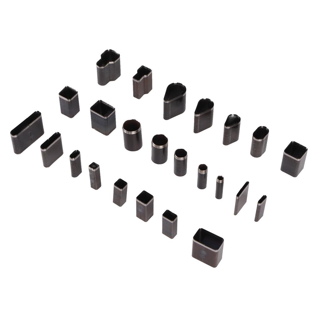24Pcs Hollow Punch Cutter High Carbon Steel Assorted Styles Box Packed Leather Cutter Punch for