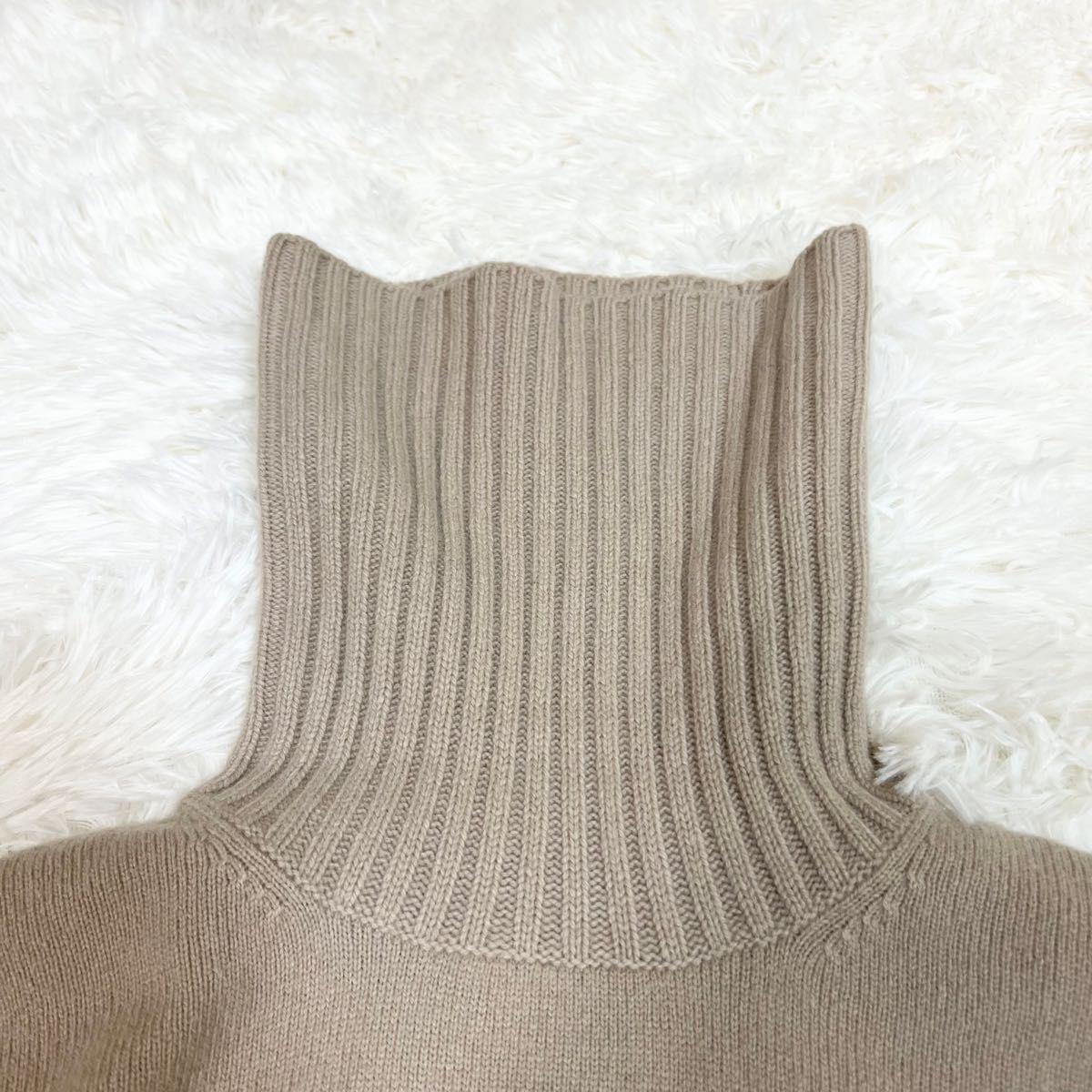 WashablePLST Plaste Cashmere Turtleneck Knit Beige S