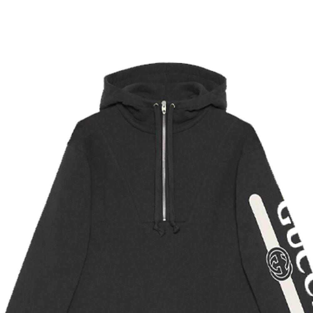 GUCCI Sweatshirts Men's Black Hooded Non Detachable Moderate 627079-XJCOH-1059