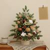 Christmas Tree Christmas Decorations Indoor Arbol De Navidad Con Luces Small Christmas Tree with Lights Warm Wooden Base for Christmas Decor Home