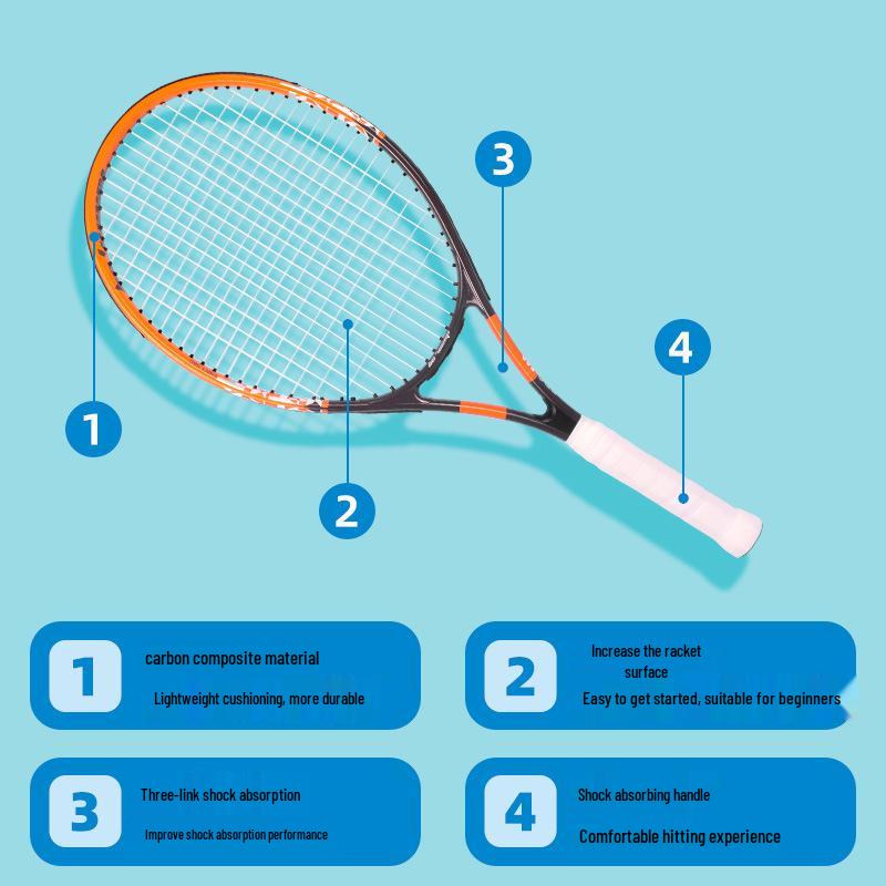 Bopovici Tennis Racket Self-Practice Rebound Set for Beginners