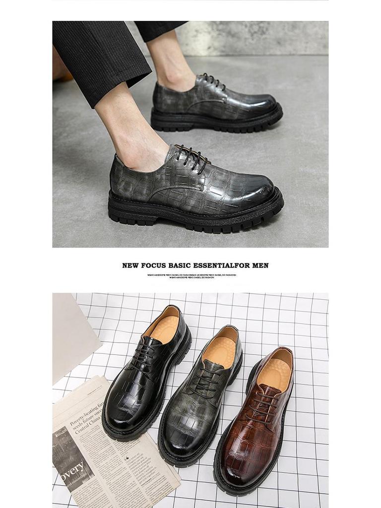 Men's Autumn Business Casual Leather Toe Shoes - Versatile British & American Style