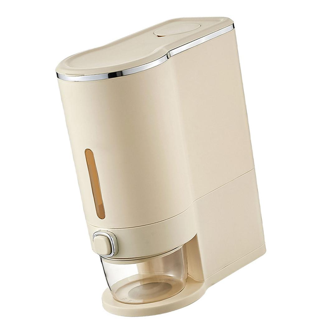 Küchen Reisspender Pressdesign Reisbehälter Lebensmittelaufbewahrungsbehälter Haushalt Getreidespender Eimer mit Messbecher