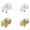 Rolling Book File Cart Organizer Easy To Use Portable Durability Utility Storage Under