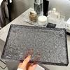 1pc S/L Large Capacity Desktop Storage tray,Transparent Glacier Texture Acrylic Tray Snack Sundries Organizer,suitable for Dressing Table,bathrooms.