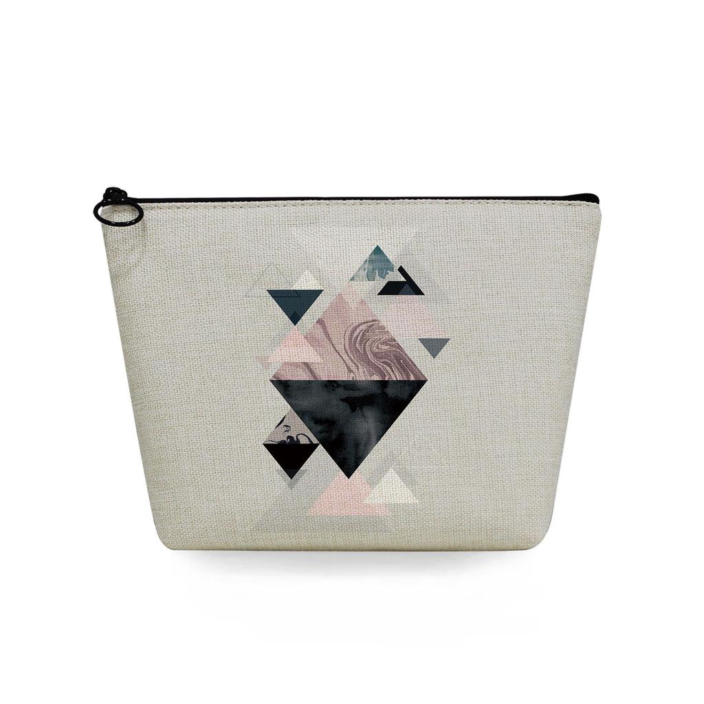 Women Geometric figure Print Cosmetic Bag Toiletries Organize Travel Storage Case 6720 KTB