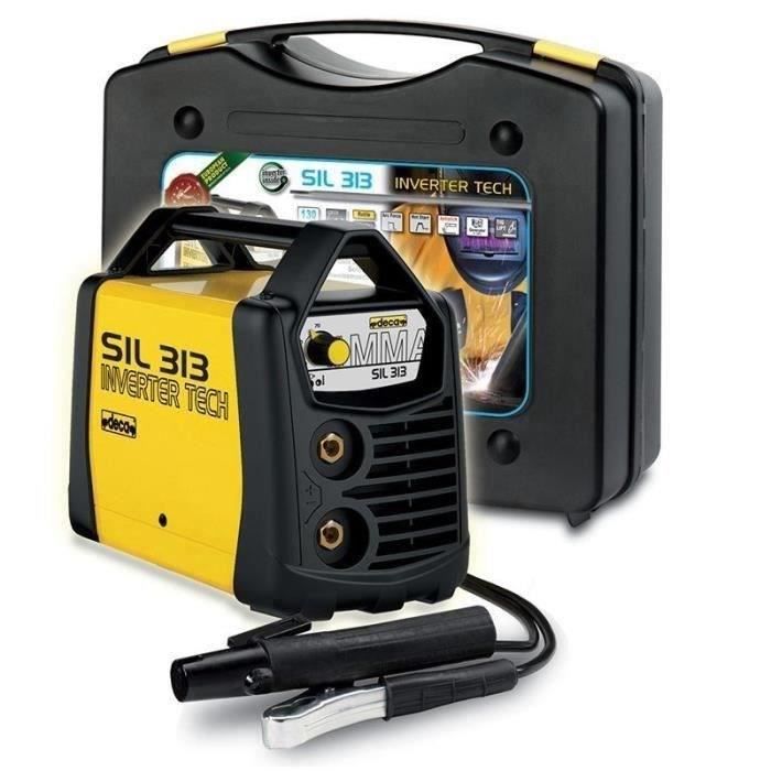 Soldadora Inverter 130A DECA SIL 313 - Amarillo - MMA - 230V - 1,6 a 3,2mm negro